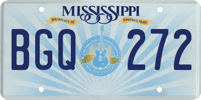 MS license plate BGQ272