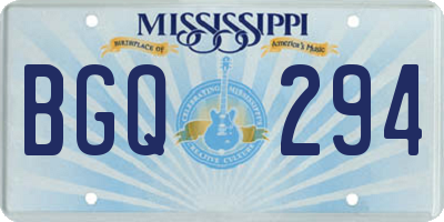 MS license plate BGQ294