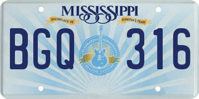 MS license plate BGQ316