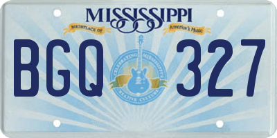 MS license plate BGQ327