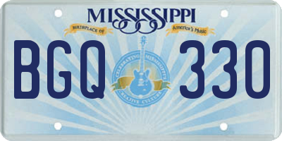 MS license plate BGQ330