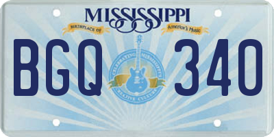 MS license plate BGQ340