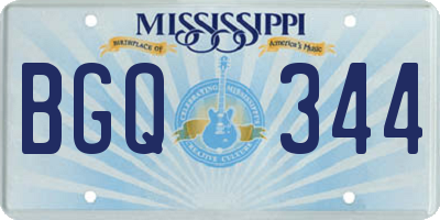 MS license plate BGQ344