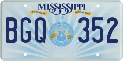 MS license plate BGQ352