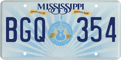 MS license plate BGQ354
