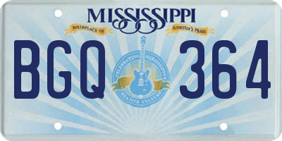 MS license plate BGQ364