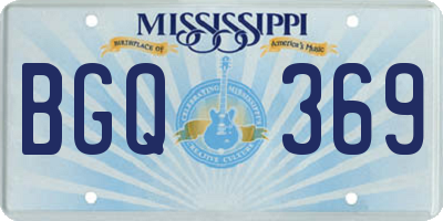 MS license plate BGQ369