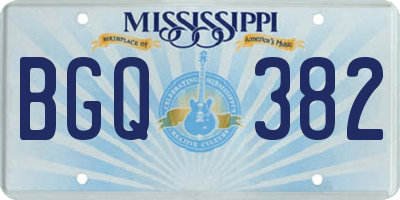 MS license plate BGQ382