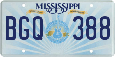 MS license plate BGQ388