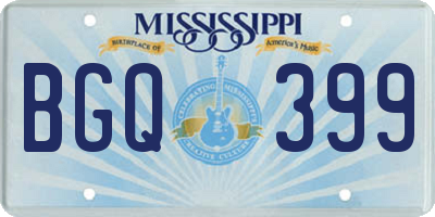 MS license plate BGQ399