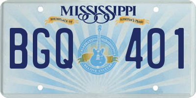 MS license plate BGQ401