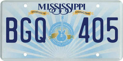 MS license plate BGQ405