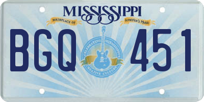 MS license plate BGQ451