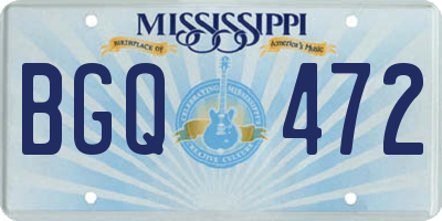 MS license plate BGQ472