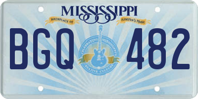 MS license plate BGQ482