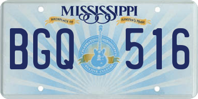 MS license plate BGQ516