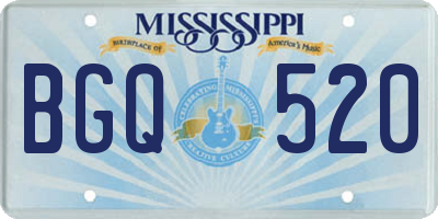 MS license plate BGQ520