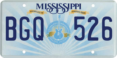 MS license plate BGQ526