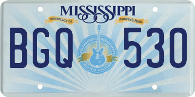 MS license plate BGQ530