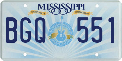 MS license plate BGQ551