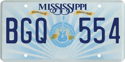 MS license plate BGQ554