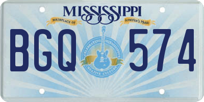 MS license plate BGQ574