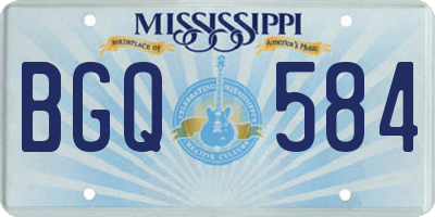 MS license plate BGQ584