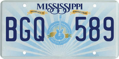 MS license plate BGQ589