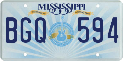 MS license plate BGQ594
