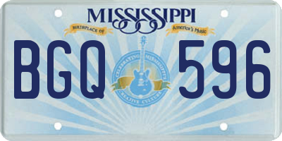 MS license plate BGQ596