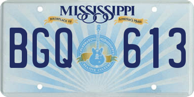 MS license plate BGQ613
