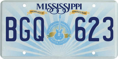 MS license plate BGQ623