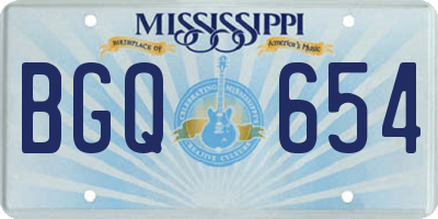 MS license plate BGQ654
