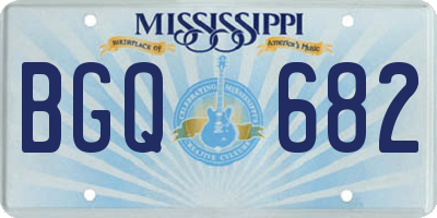 MS license plate BGQ682