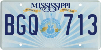 MS license plate BGQ713