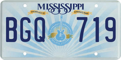 MS license plate BGQ719