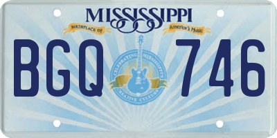 MS license plate BGQ746