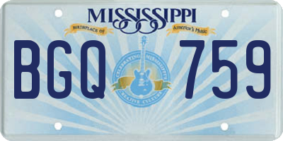 MS license plate BGQ759
