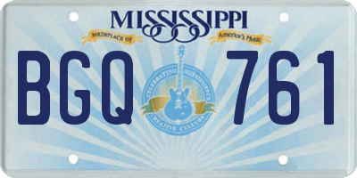 MS license plate BGQ761