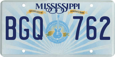 MS license plate BGQ762