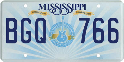 MS license plate BGQ766