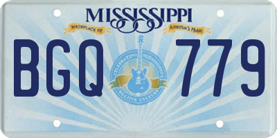 MS license plate BGQ779
