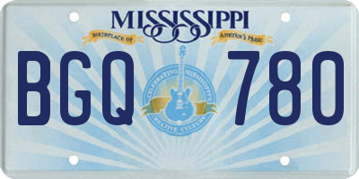 MS license plate BGQ780