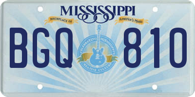 MS license plate BGQ810