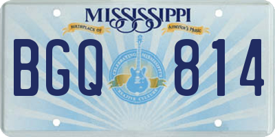 MS license plate BGQ814