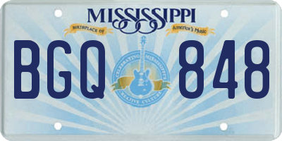 MS license plate BGQ848