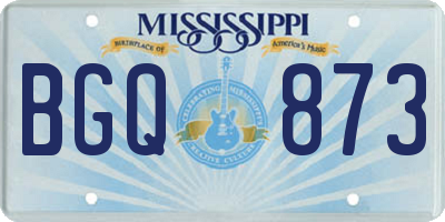 MS license plate BGQ873