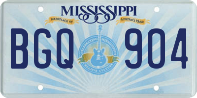 MS license plate BGQ904