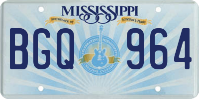 MS license plate BGQ964