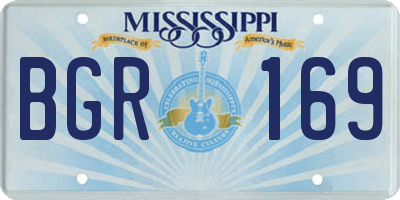 MS license plate BGR169